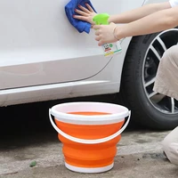 3 10l collapsible bucket portable folding bucket silicon car washing bucket outdoor fishing travel camp bucket household storage