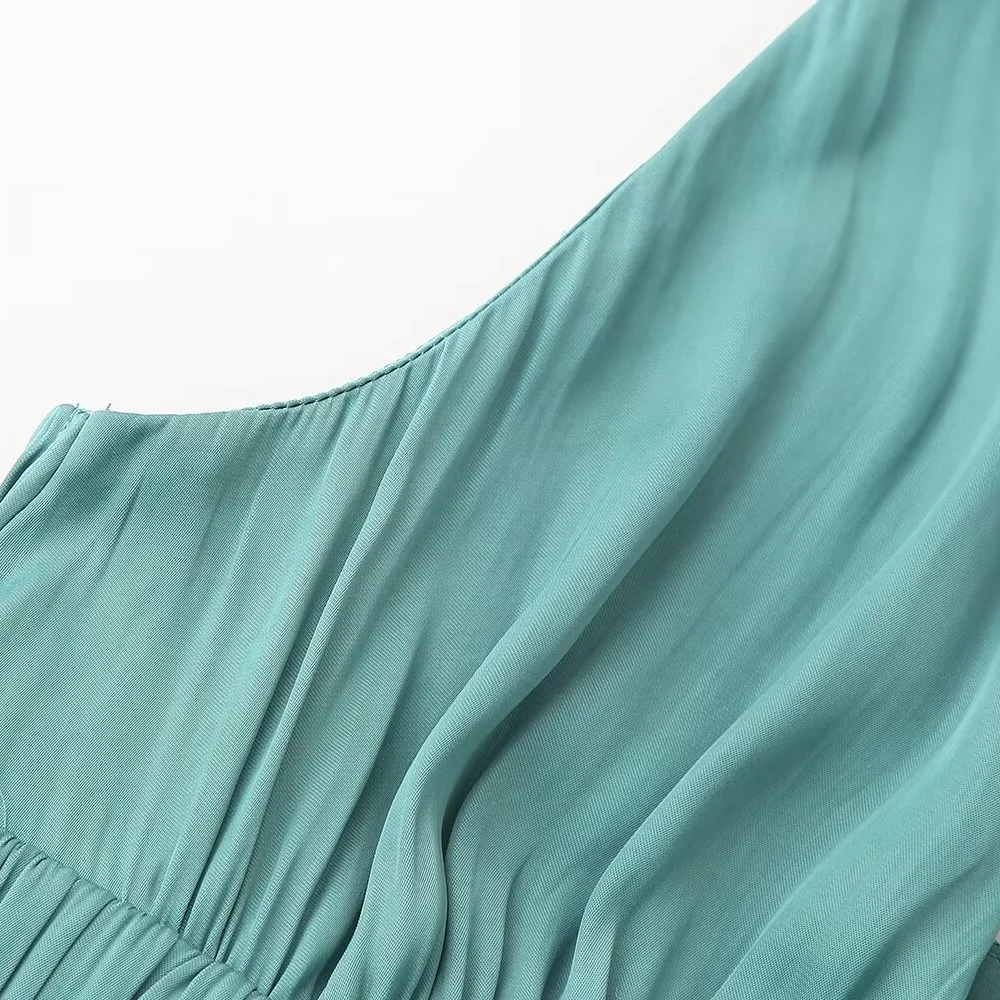 Juqinran женское модное однотонное клетчатое платье с енотом и v-образным вырезом