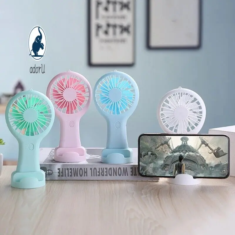 

Air Cooler Usb Charging With Base Hand-held Fan Ultra-quiet Creative Catapult Pocket Fans For Student Dormitory Officee Portable
