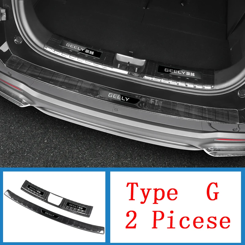 

Для Geely Okavango I 2023 2024 Стайлинг автомобиля нержавеющая сталь Задний бампер протектор Порог багажника протектор пластина отделка
