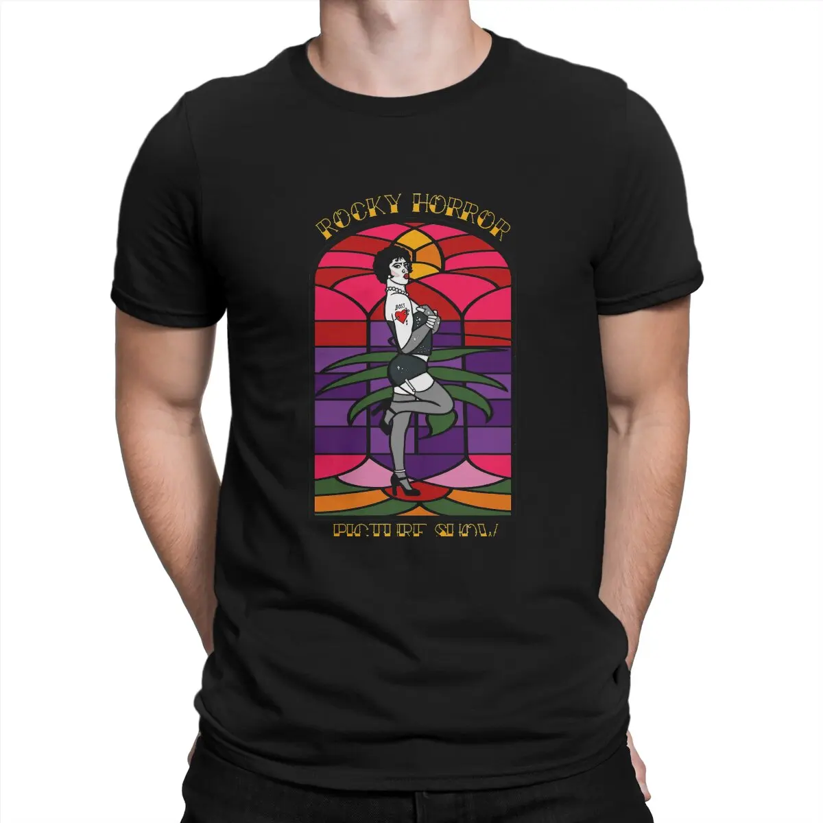 

Stained Glass Unique TShirt The Rocky Horror Picture Show Casual T Shirt Newest T-shirt For Adult