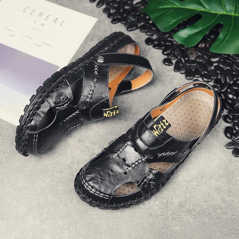 

samool masculina gladiator slip plage summer rubber cuero mens on men sandles white for in walking leather roman sandalia piel