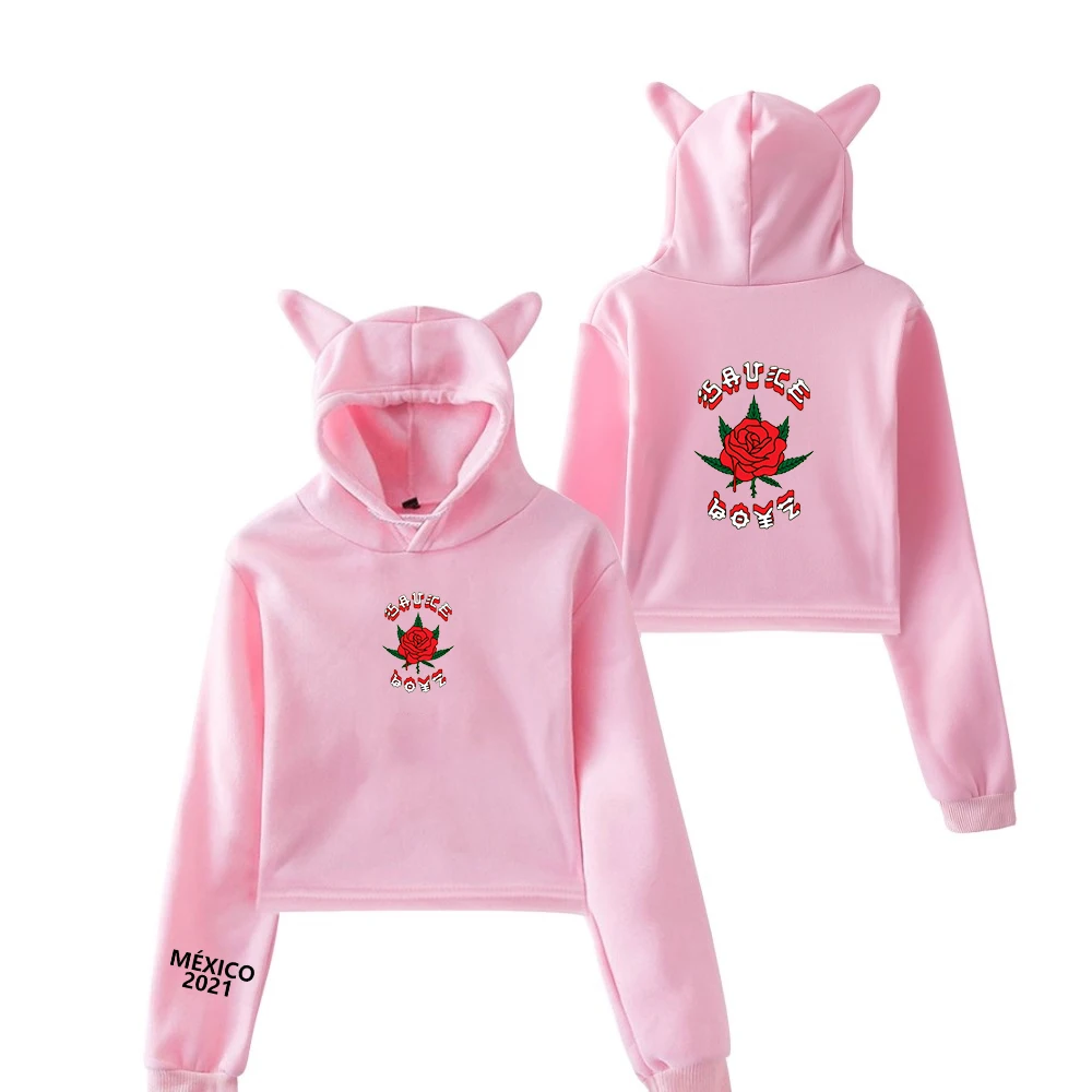 

Женский укороченный топ с принтом кошек, уличный пуловер в стиле Харадзюку, милый Американский раперский топ для девочек