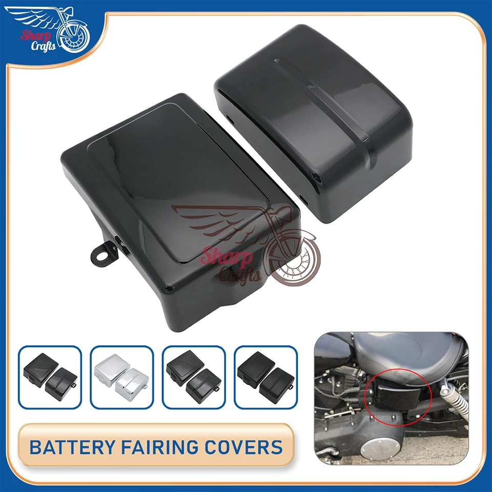 Боковые крышки аккумулятора ABS для мотоцикла-обтекатели защита Harley Dyna Fat Bob Super/Wide