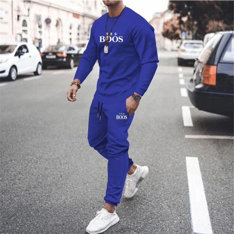 

2022 Streetwear Men's Casual Two Piece Set Fashion Korean Tracksuit High quality New Brand Autumn Park Sportswear Male clothing