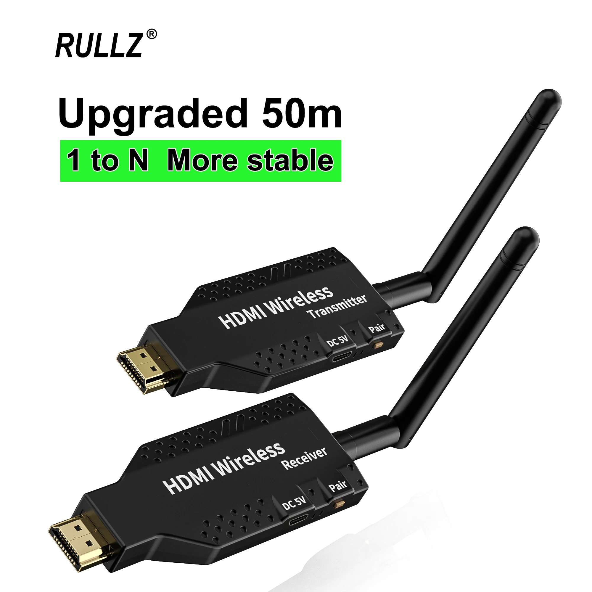 Беспроводной трансмиттер HDMI для офисных встреч, удлинитель, приемник для видео, адаптер дисплея для камер, ПК, ТВ-проекторов, 50 м