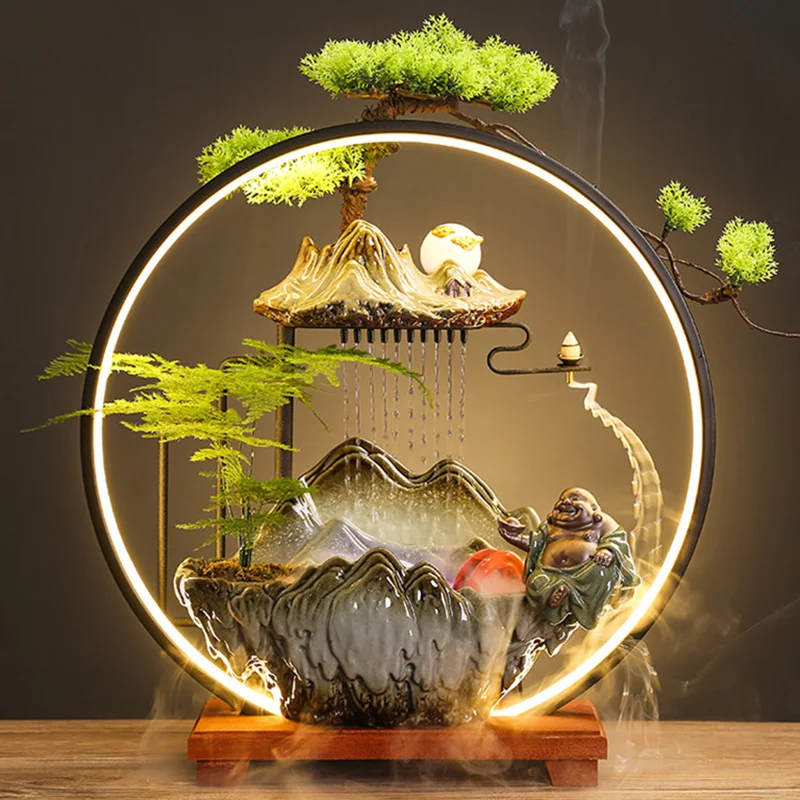 

Ceramic Humidifier Incense Smoke Waterfalls Backflow Candle Holder Incense Burner Sticks Cascada De Incienso Ramazan Decoration