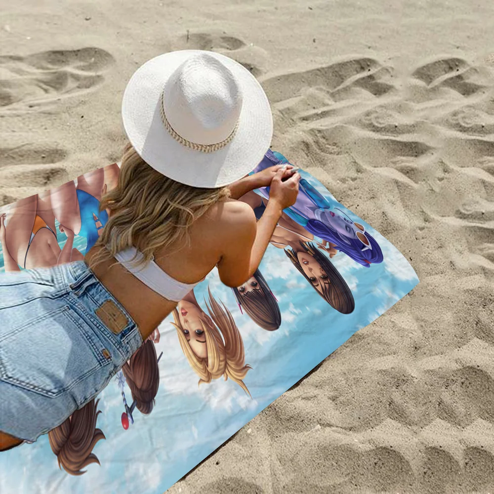 O-Overclock Ow Быстросохнущее Пляжное Полотенце Из Микрофибры Мягкое Впитывающее