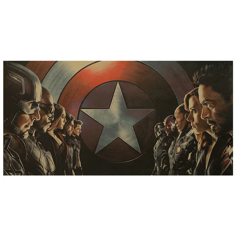 

Superhero Classic Movie Avengers: Endgame Retro Style Poster Iron Man Spiderman Captain America Posters Painting Wall Painting