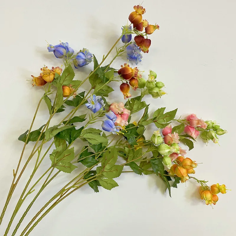 

85cm Long Branch Simulation Lantern Flower Home Living Room Vase Decoration Wedding Ornament Artificial Fake Flower Accessories