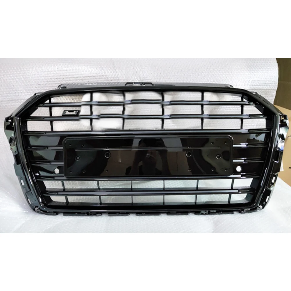 

For Audi A3/S3 2017 2018 2019 2020 Car Accessory Front Bumper Grille Centre Panel Styling Upper black Grill (For S 3 style)