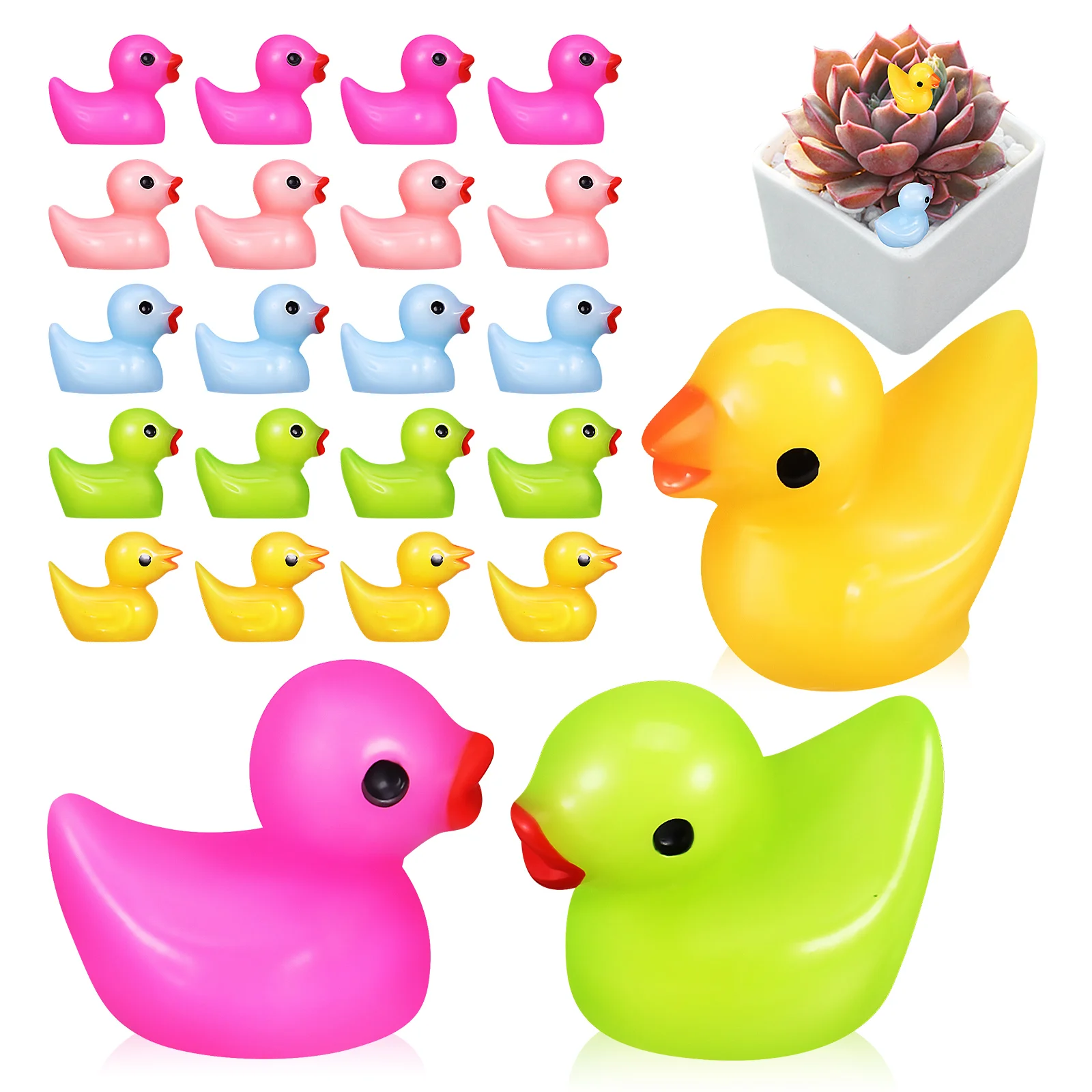 

25pcs Mini Figures Landscape Figures Resin Ornaments Micro Garden Decors