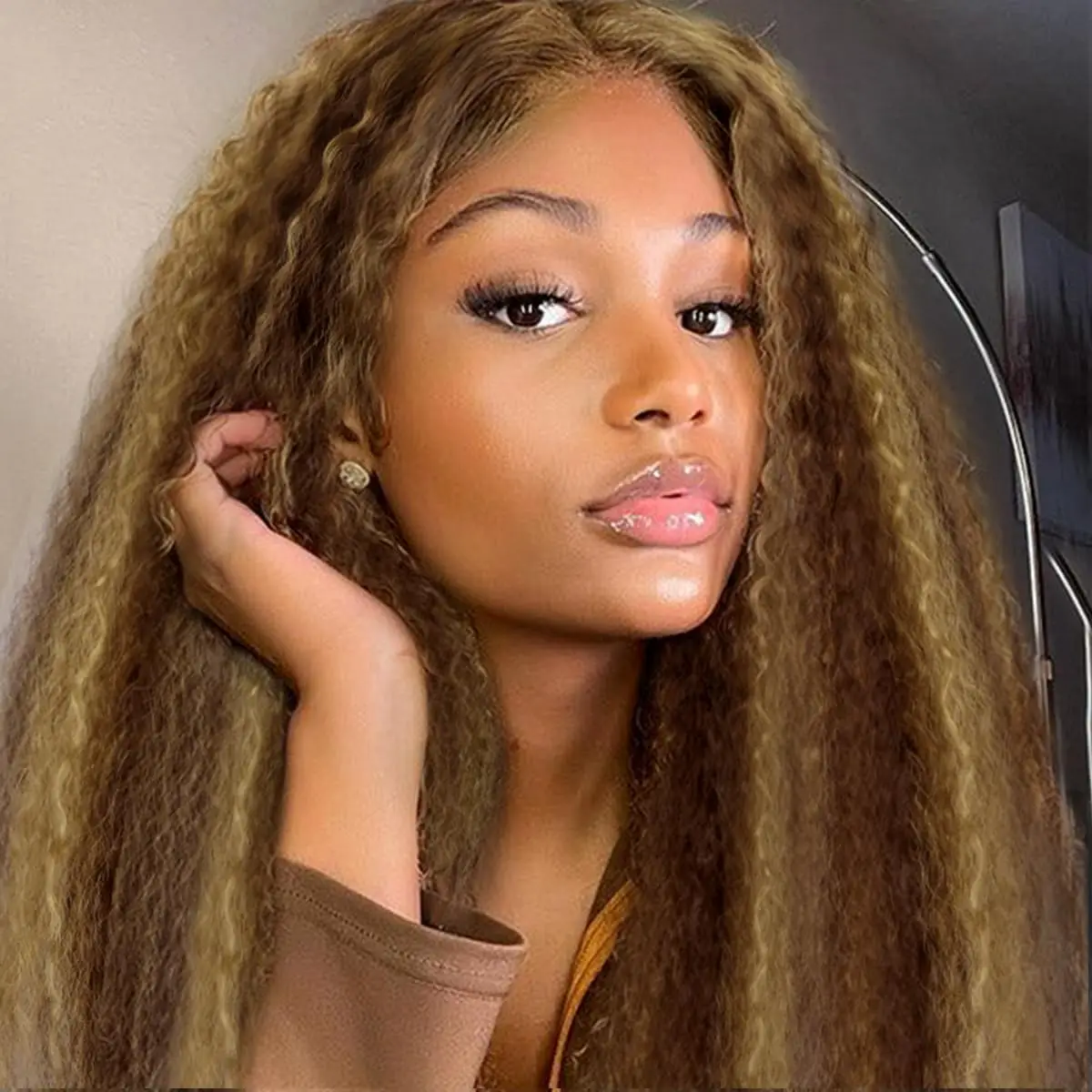 Парик женский прямой коричневый Светлый 13x6 4/27