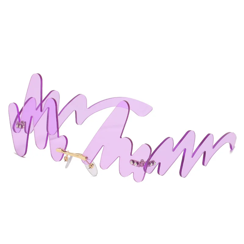 Новогодние забавные очки M волнистые модные безрамочные нестандартные