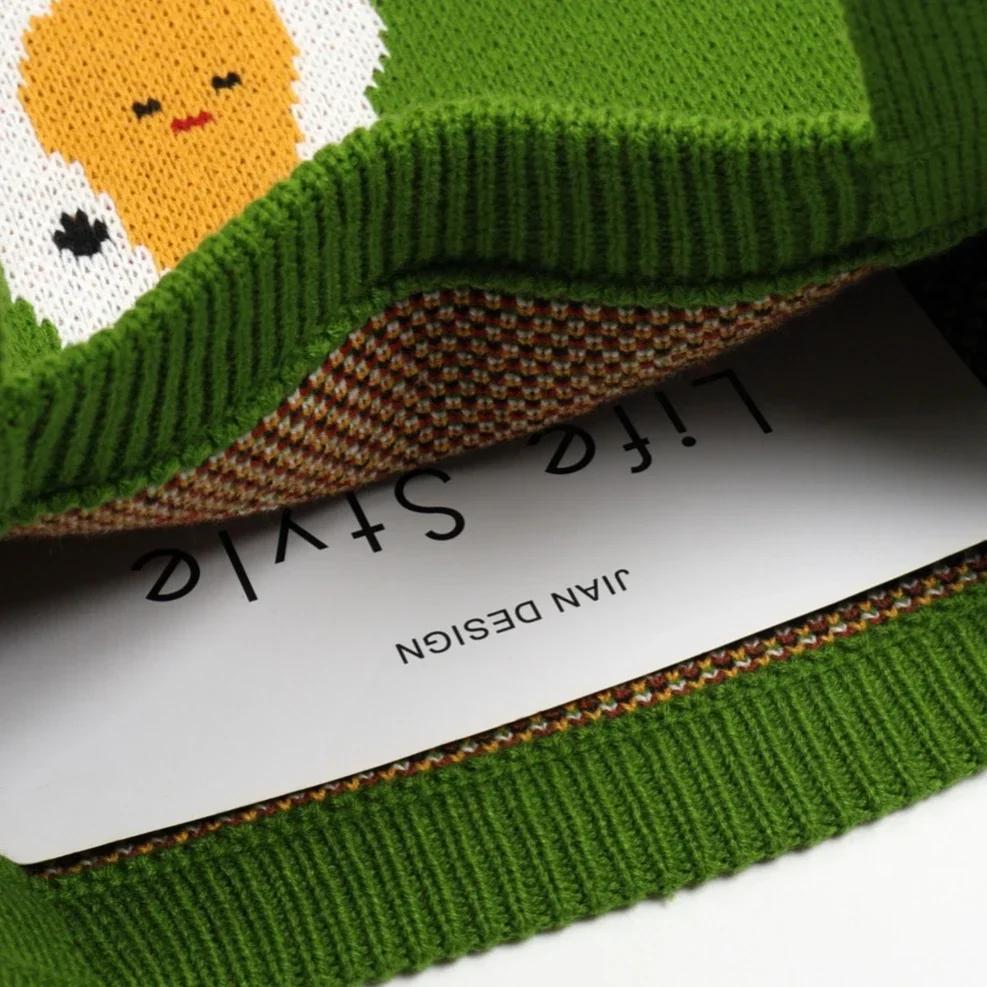 Kawaii стильная вязаная крючком сумка-тоут 2024 модная повседневная уличная одежда