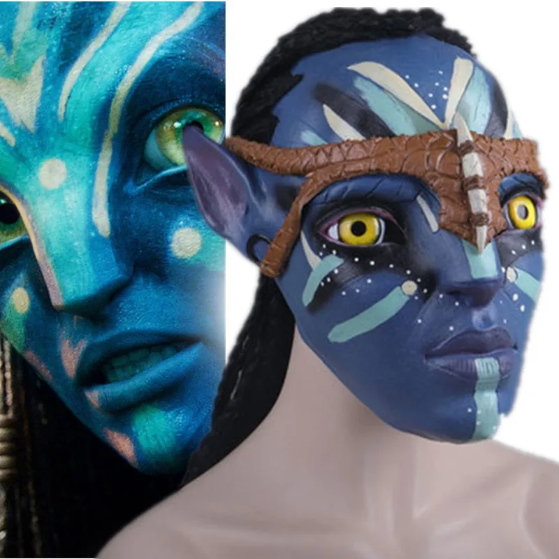 Movie Avatar Na'vi Neytiri Masks Cosplay Latex Unisex Mask Halloween Costumes Party Helmet Props