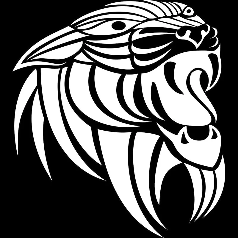 

Fashion Tiger Rotating Face Decals High Quality Car Motorcyclelaptop Window Decoration Personality Pvc WaterprooDecals,15cm