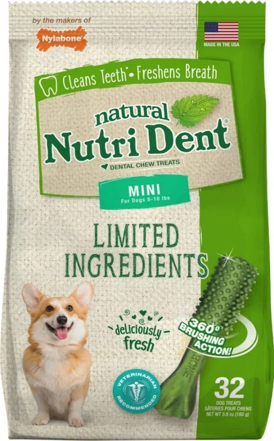 

Nylabone Natural Nutri Dent Fresh Breath Dental Chews - Limited IngredientsU84264