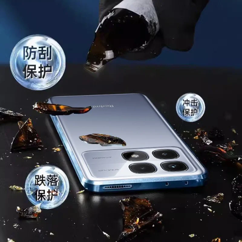 Двухсторонний стеклянный чехол для телефона Xiaomi Redmi K70 Ultra 70 ультрамагнитный с