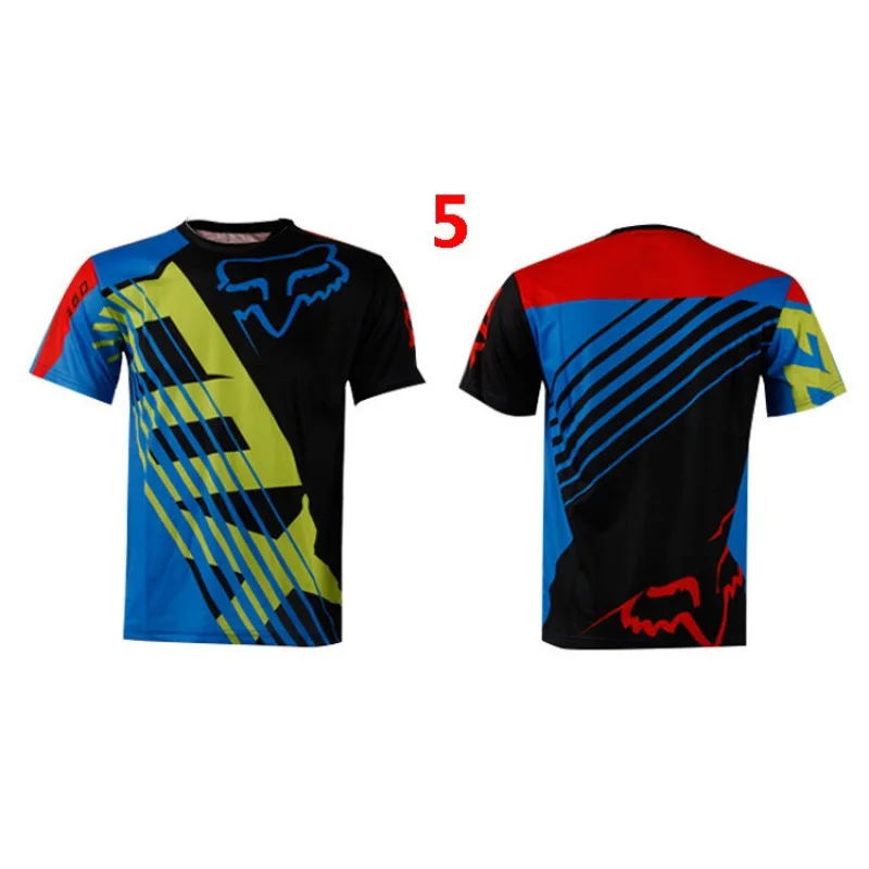 

2023 Summer New Fox T-shirt Men's Round Neck Short Sleeve Racing 3D T-shirt Digital Print Street Harajuku Casual Text Short Slee
