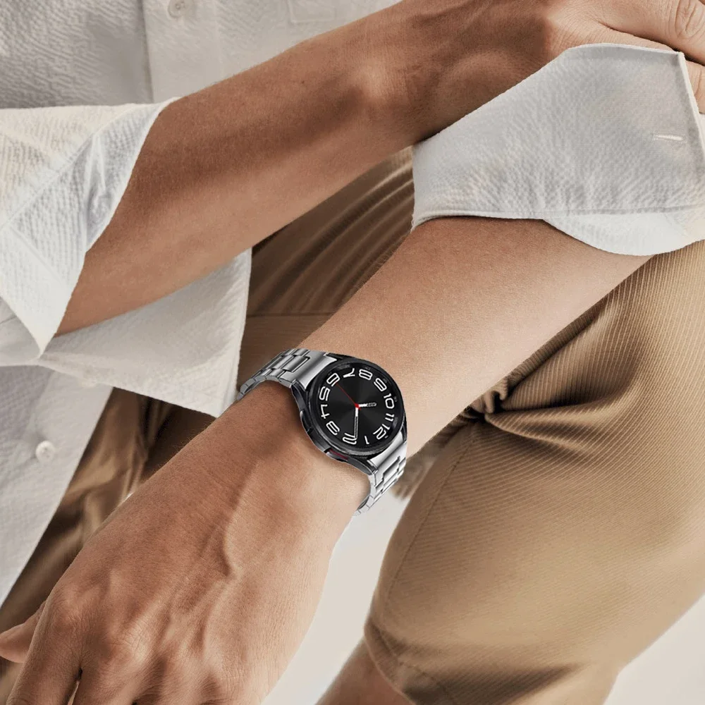 Ремешок из нержавеющей стали для Samsung Galaxy Watch 4/5/6 40/44/6 43/47 мм