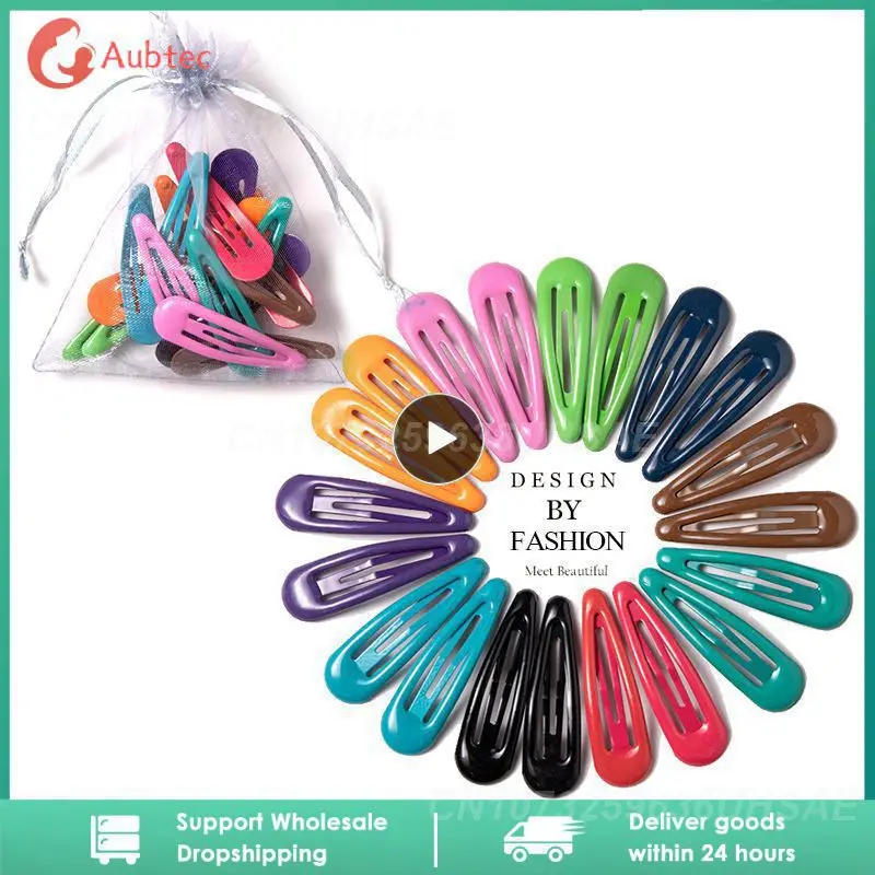 

10/20/30/40 New Women Girls Cute Colorful Waterdrop Shape Hairpins Sweet Hair Clips Barrettes Slid Clip Fashion Hair Accessories
