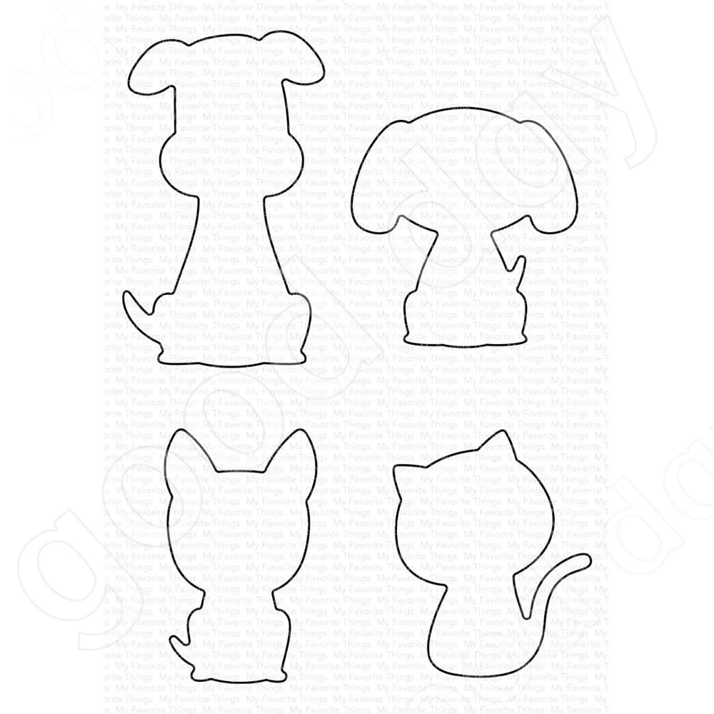 

Arrival 2022 New Pet Silhouettes Metal Cutting Dies Scrapbook Used for Diary Decoration Template Diy Greeting Card Handmade