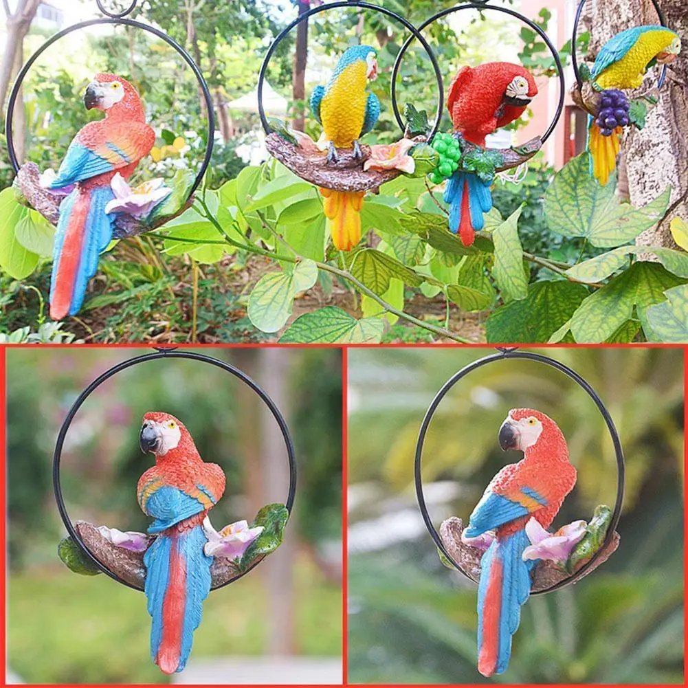 

Simulation Resin Crafts Hanging Ornaments Hanging Ornaments Birds Garden In Decor Parrot Model Statue Skys The Lawn Hanging Z2E5