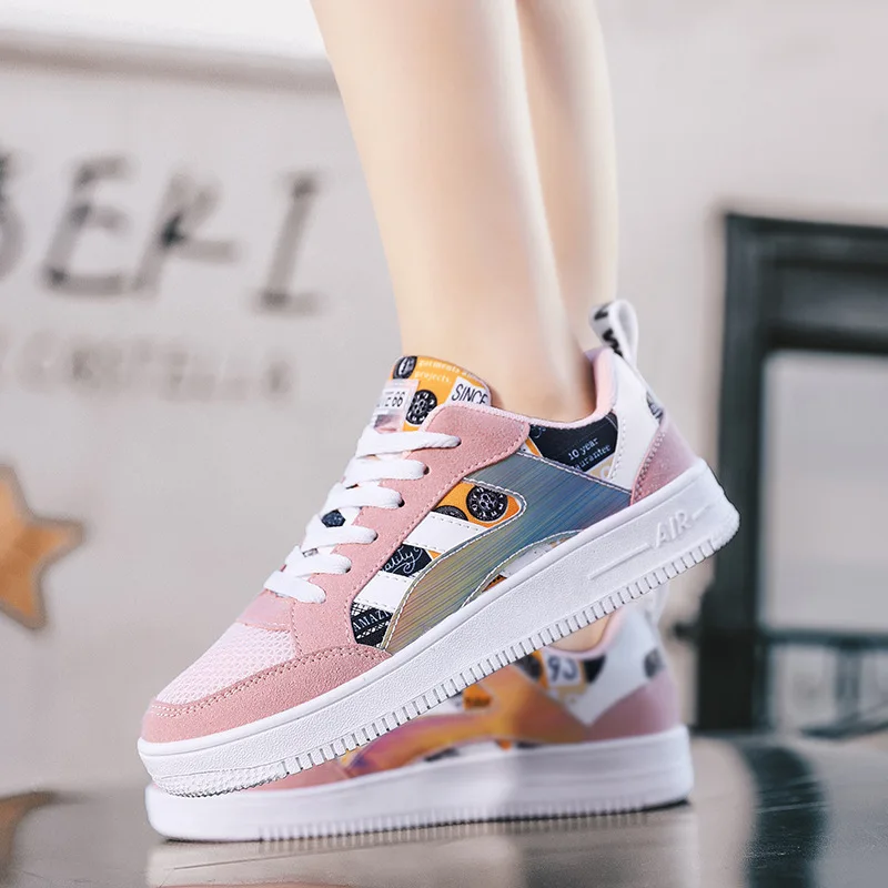 

Women Sneakers Pu Leather Women Shoes Casual Sneaker Low Cut Female Board Shoes Flats Ladies Trainers Couples Vulcanize Shoes