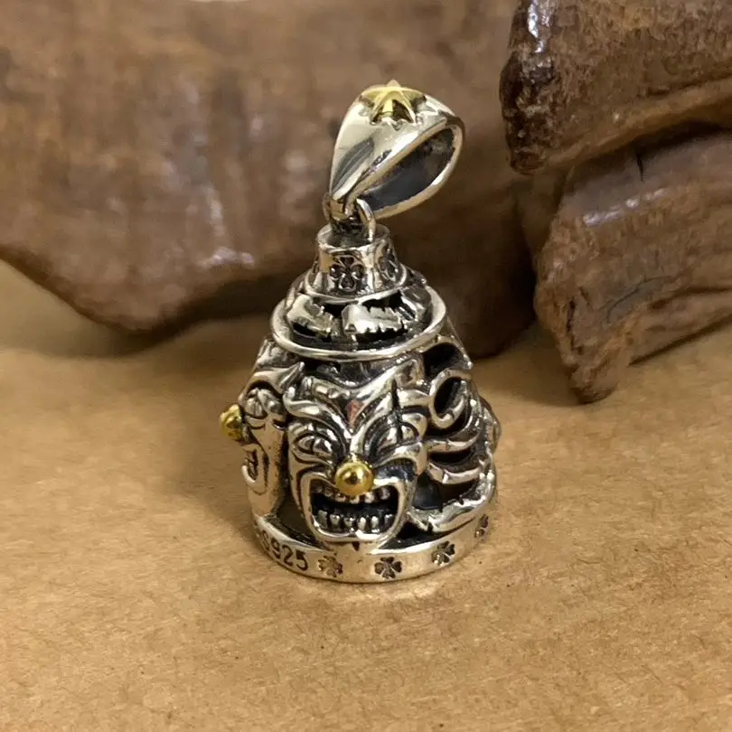 

Винтажная Подвеска из серебра S925 пробы в виде колокольчика клоуна