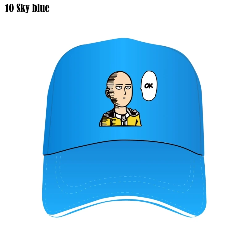 

Euro Sunscreen 100% Cotton Japan Anime One Punch Man Saitama Sensei Bill Hats Summer Casual Visors Bill Hats For Men And Women G