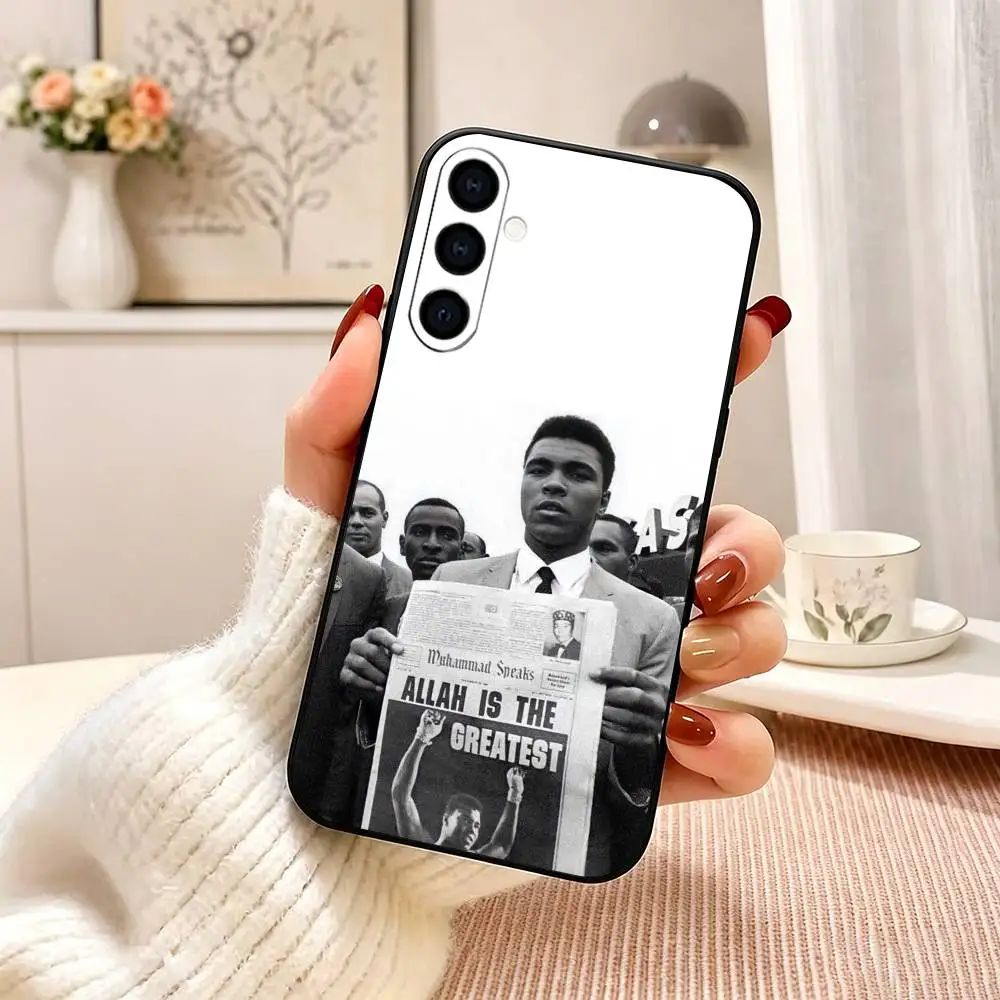 Фото Чехол для телефона B-Boxer Muhammad A-Ali для Samsung Galaxy A73, A72, A71, A70, A53, A52, A51, другие модели, мягкий черный чехол №3