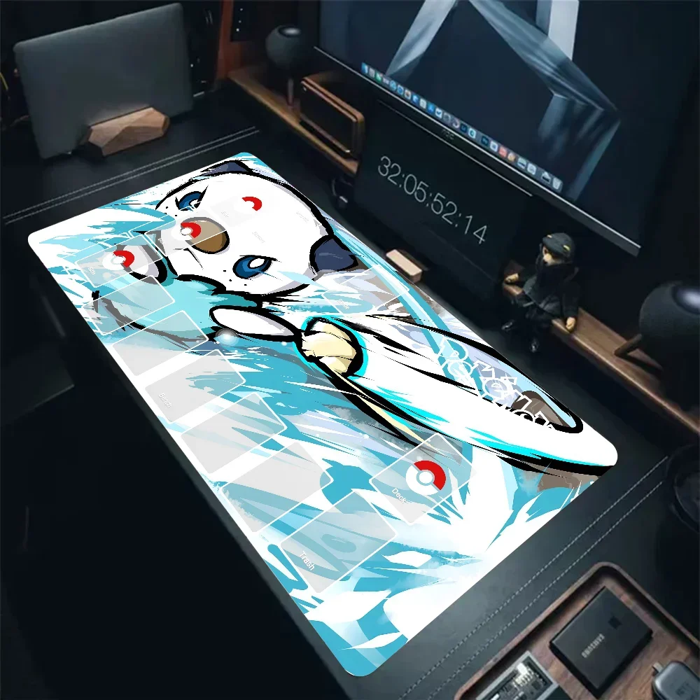 P-Pokemon Anime Game Play Mat Tcg Mousepad Mouse Desk With Pad Gaming Accessories Prime XXL Keyboard Paddin