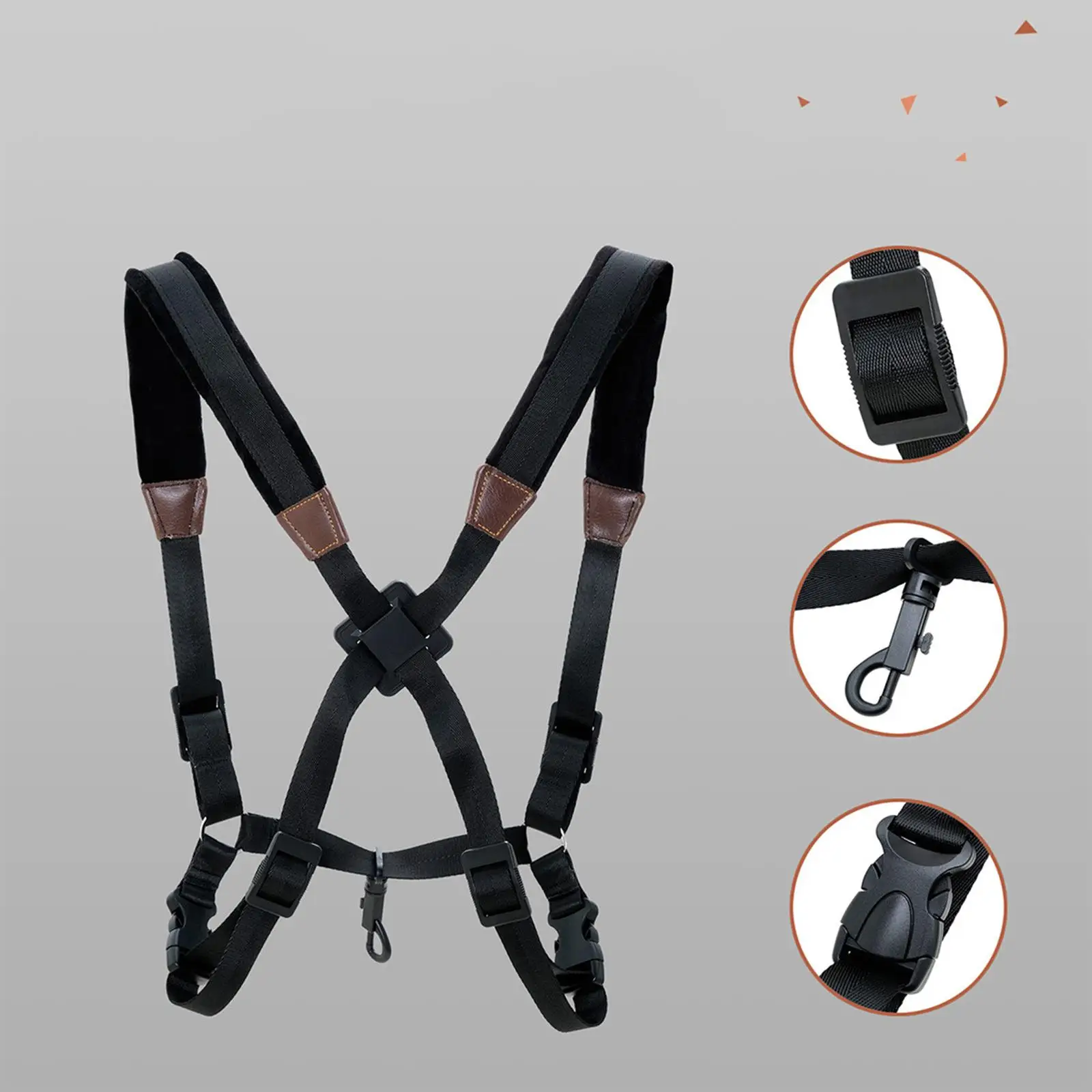 

Adjustable Sax Double Shoulder Strap for Alto Tenor Baritone