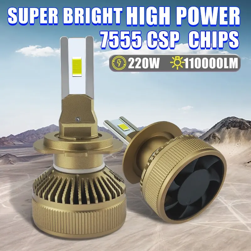 Автомобильные Светодиодные Лампы Высокой Мощности Carshark 220 Вт H7 H11 H1 H4 H8 H9 9005 9006 9012