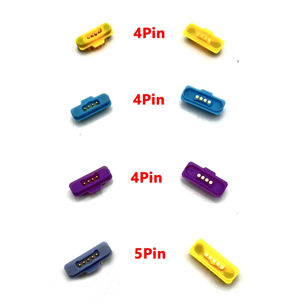 

free shipping 4P 5P Waterproof Magnetic PogoPin Connector Pogopin Male Female Spring Loaded DC Power data transmission Socket