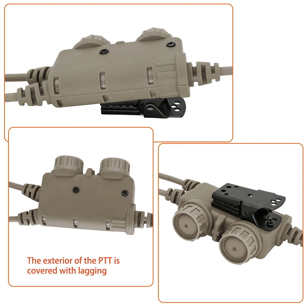 Cena Tactical Ptt Podwójna Komunikacja RAC Ptt Kenwood Wtyczka Do Baofeng UV5R UV82 COMTAC Airsoft ShootingTactical Zestaw Słuchawkowy I RAC 6 Pin PTT