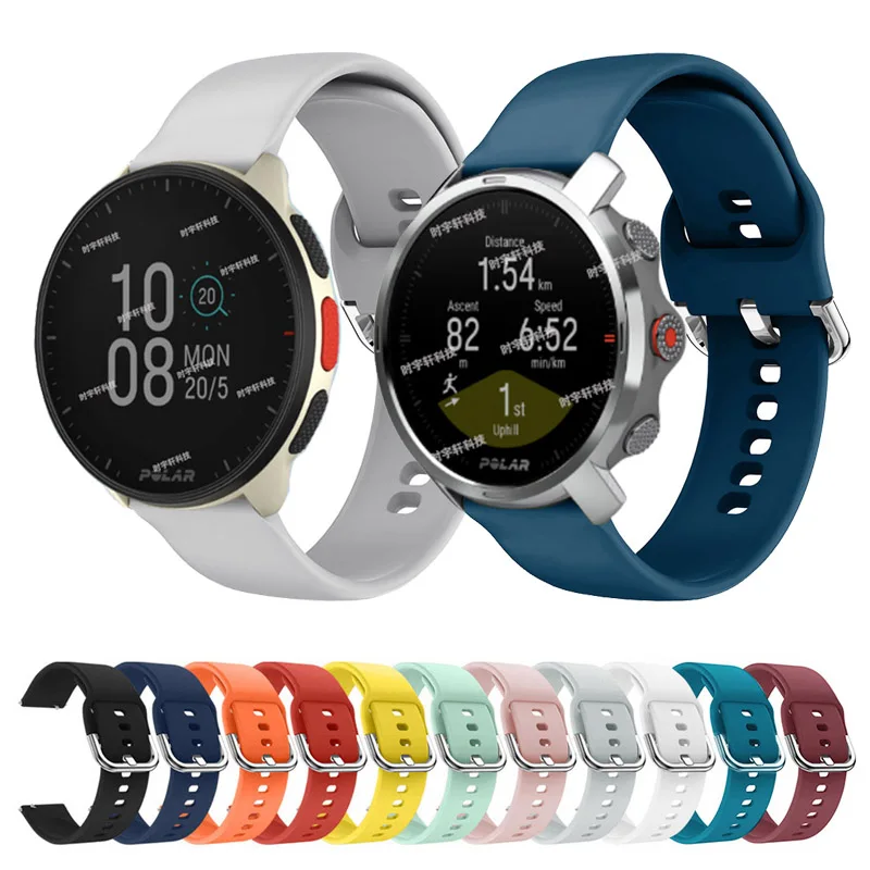 

For Polar Pacer Smartwatch Strap 20mm 22mm Silicone Replacement Band For Polar Vantage M M2/Grit X Pro/Ignite 3 2/Unite Bracelet