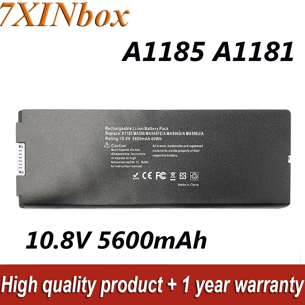 Аккумулятор для ноутбука 7XINbox 10,8 В 55 Вт/ч A1185 A1181, для Apple MacBook, 13 дюймов, A1185 A1181 MA472 MB403X/A MA254 MA254CH/A MB061J/A