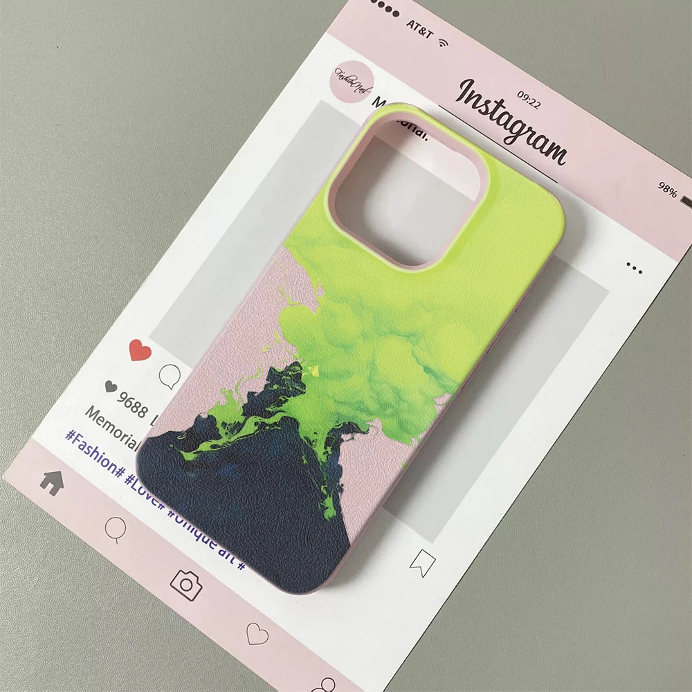 Фото Чехол для iPhone 11 12 13 14 15 16 17 Pro Max Plus Air с дизайном «Зеленое извержение вулкана», мягкий чехол из поликарбоната №5