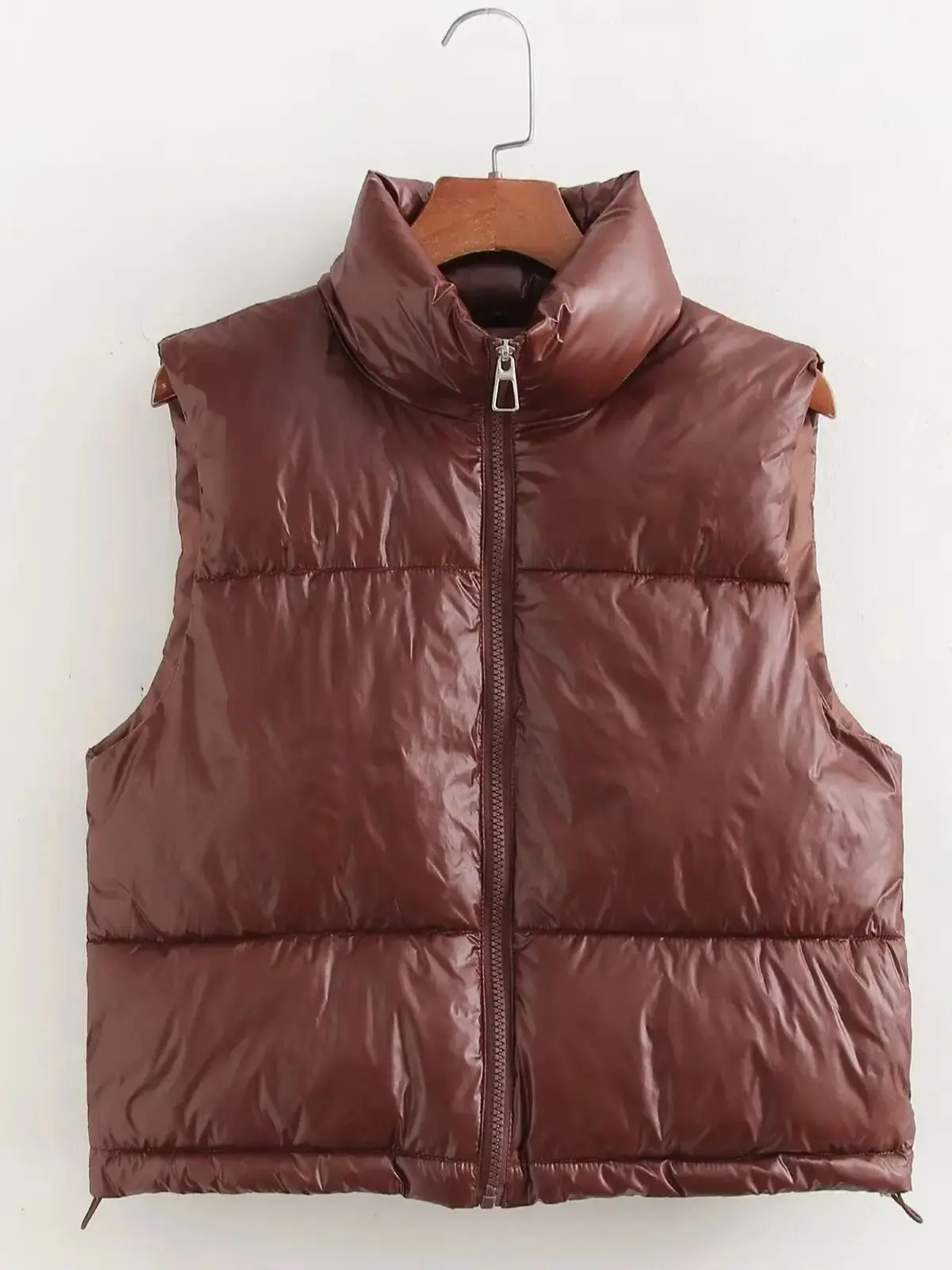 Zevity 2024 женский модный хлопковый жилет без рукавов осенне-зимний короткий с