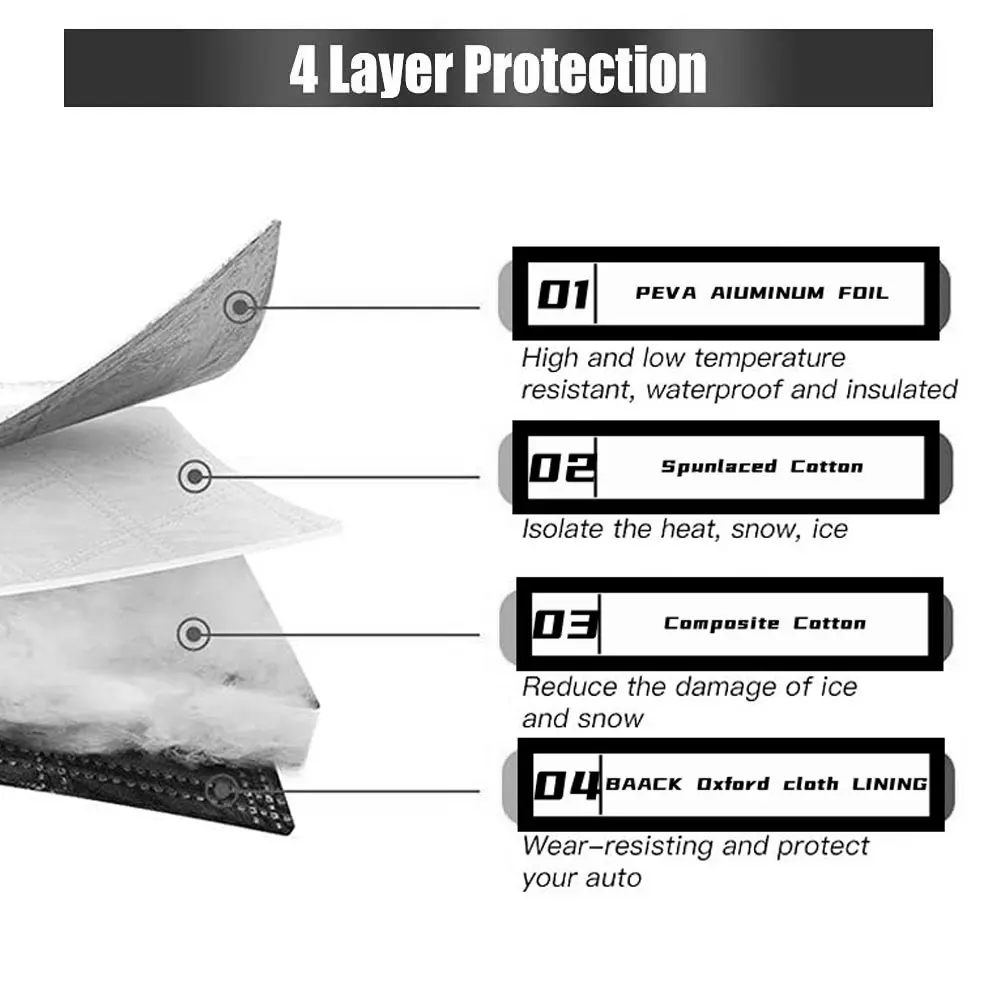 1 шт. лобовое стекло для автофургона снежный чехол прочный солнцезащитный