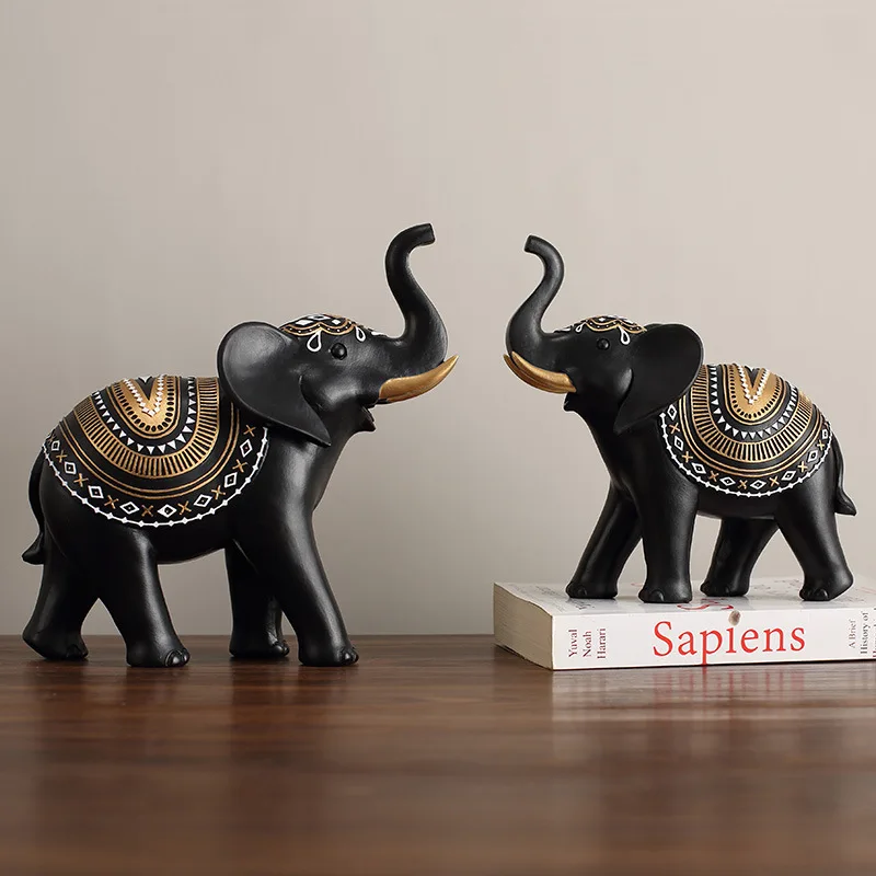 

Creative Wealth Lucky Elephant Resin Craft Decoration