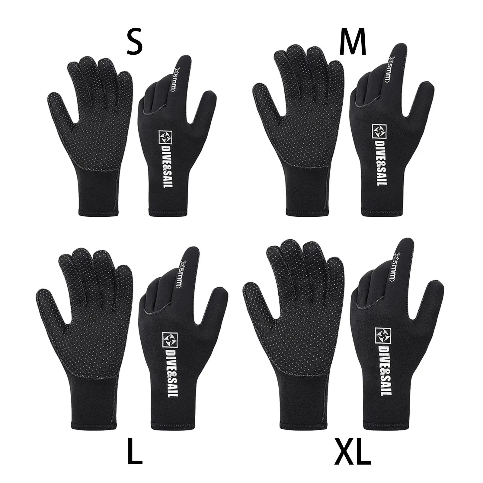 

5MM Neoprene Swimming Gloves Snorkeling Equipment Anti Scratch Keep Warm Wetsuit Gloves for Swimming Spearfishing Water Sports