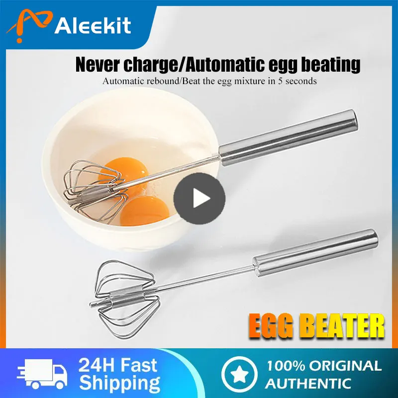 

Hand Pressure Semi-automatic Egg Beater Stainless Steel Kitchen Accessories Tools Self Turning Cream Utensils Whisk Manual Mixer