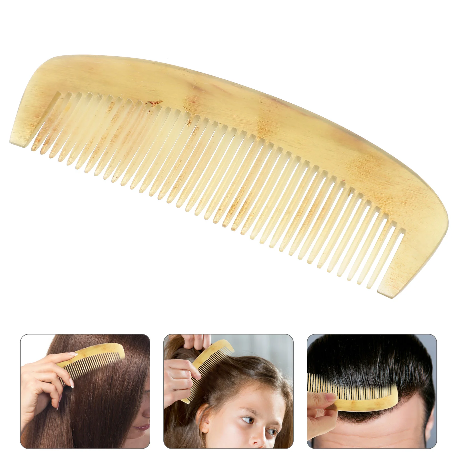 

Ox Horn Comb Natural Horn Comb Anti Static Comb Without Handle- cut Hand Polished ( 9cm )