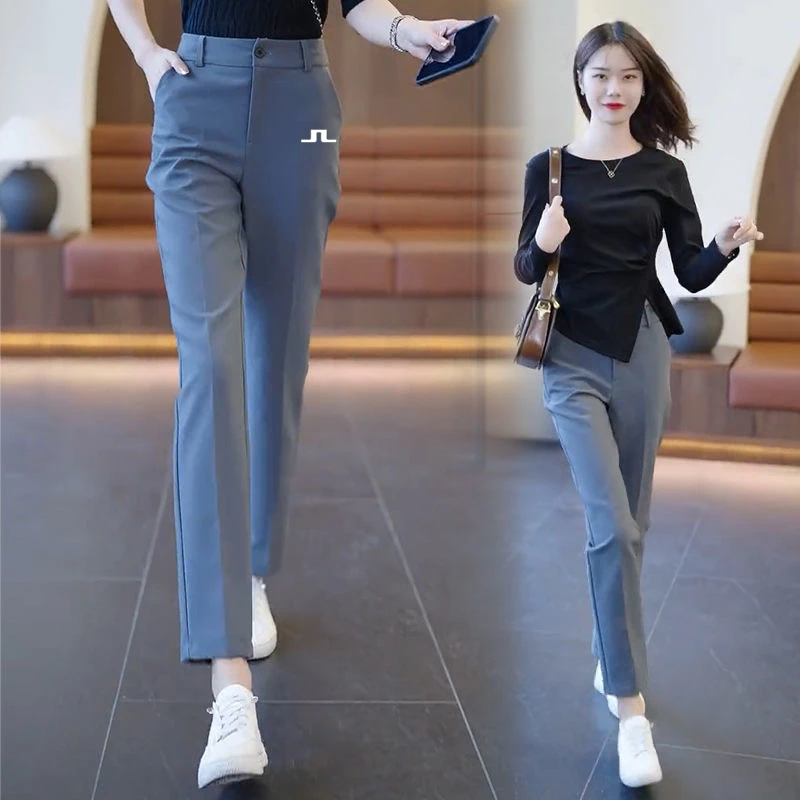 

2023 Golf Pants Women's Golf Wear Spring Autumn High Quality Women's Pants Korean Luxury Clothing Tennis Women's Golf Clothes