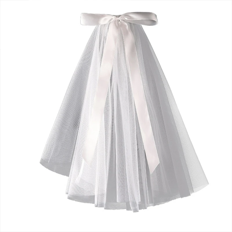 

2 Tier Girls First Holy Communion Veil with Comb Cut Edge Wedding Veil