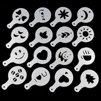 4pcsset christmas coffee stencil template cookie cappuccino latte art plastic printing mold coffee decoration barista tools