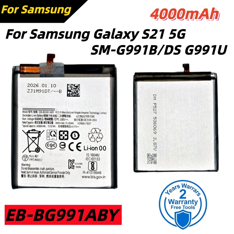 Фото 100% новый высококачественный аккумулятор EB-BG991ABY 4000 мАч для Samsung Galaxy S21 5G G991B G991U, быстрая доставка + инструменты №1
